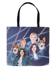 Bolsa de tela personalizada '1980s Lazer Portrait 1 Pet/Humans(Hembras)'