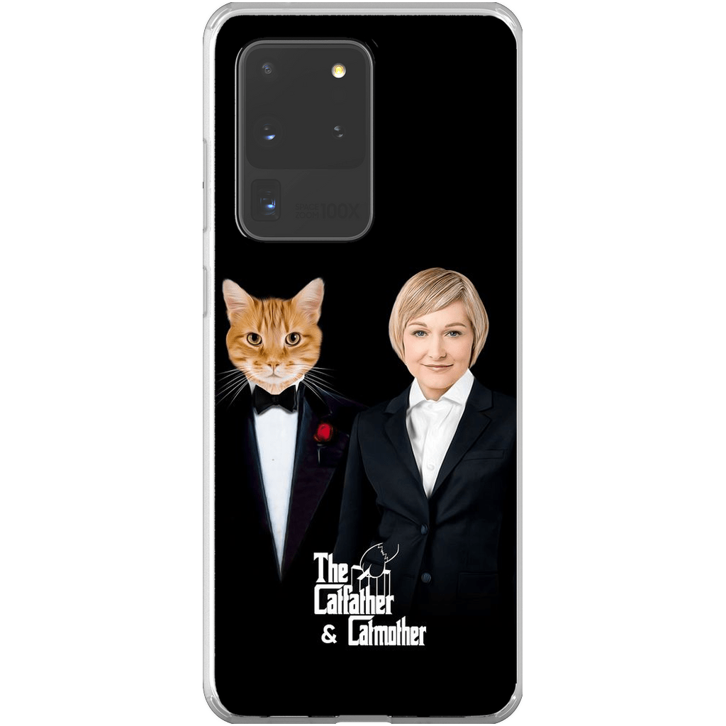 Funda para teléfono personalizada &#39;El padre gato y la madre gato&#39;