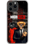 Funda personalizada para teléfono con 2 mascotas 'Doggo Heist'