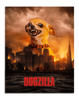 'Dogzilla' Lienzo personalizado para mascotas de pie