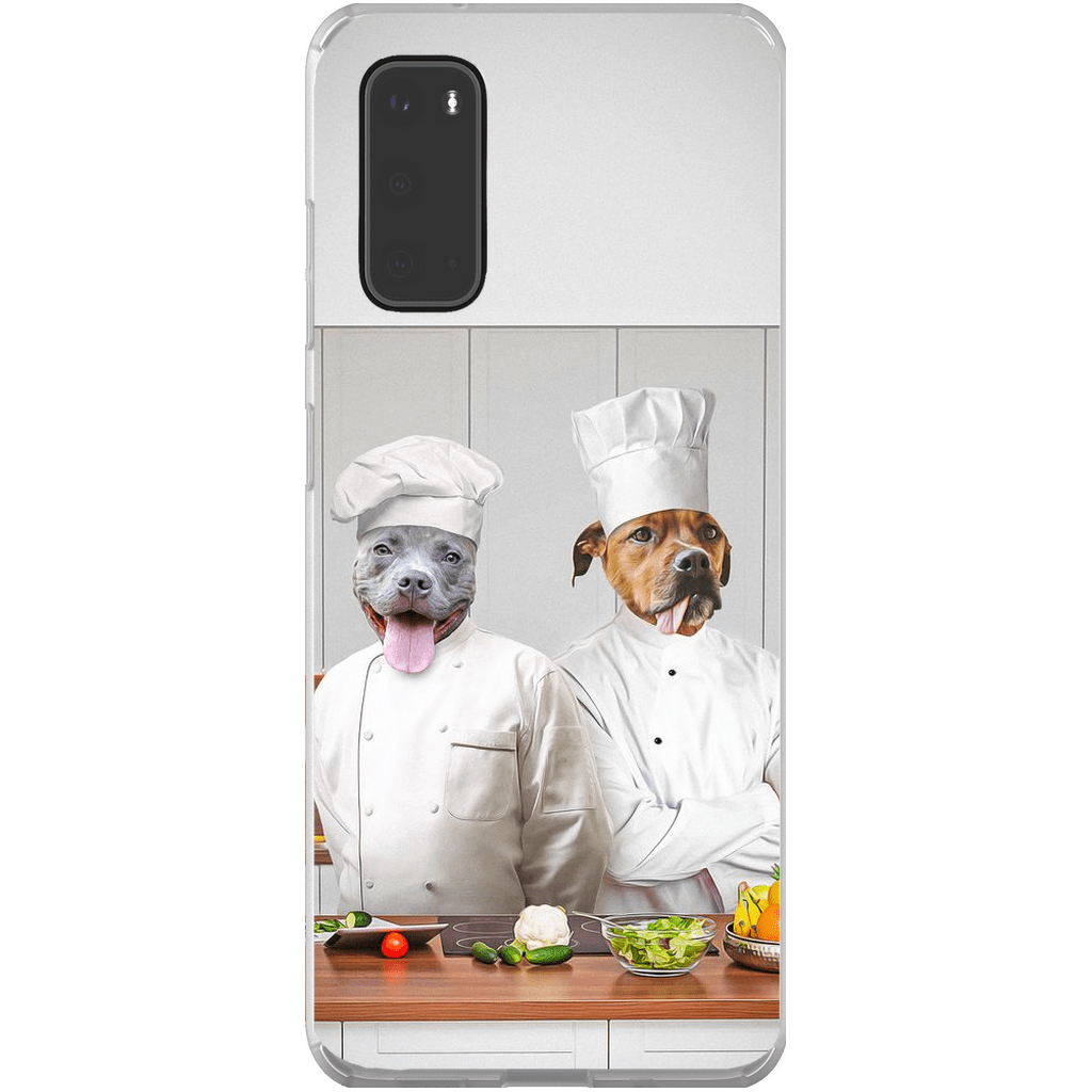 Funda personalizada para teléfono con 2 mascotas &#39;The Chefs&#39;