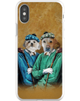 Funda personalizada para teléfono con 2 mascotas 'The Golfers'