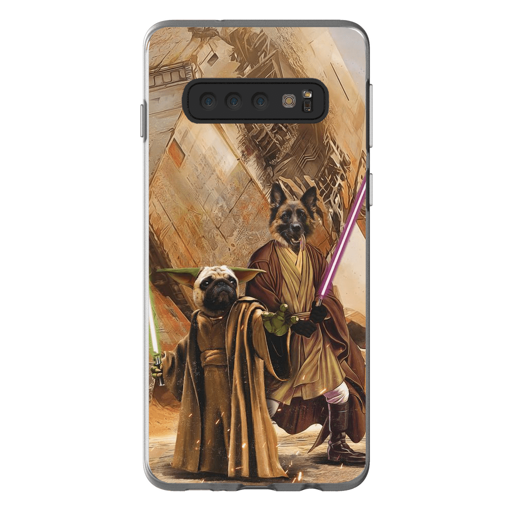 Funda personalizada para teléfono con 2 mascotas &#39;Yodogg &amp;amp; Jedi-Doggo&#39;