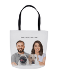 Bolsa de mano personalizada moderna para 2 mascotas y humanos