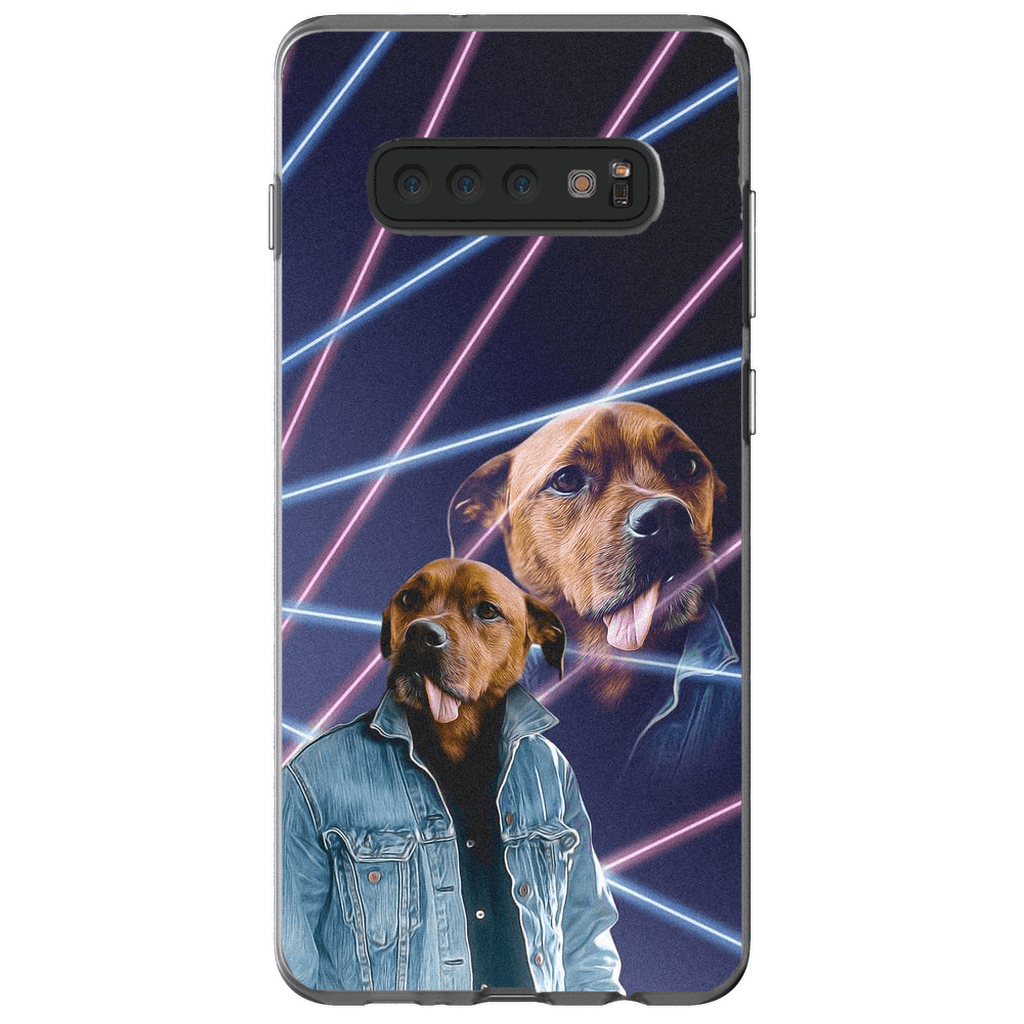 Funda personalizada para teléfono con mascota &#39;1980s Lazer Portrait&#39;