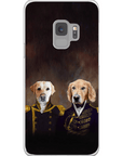 Funda personalizada para teléfono con 2 mascotas 'El Almirante y el Capitán'