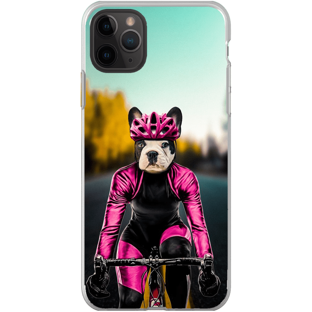 Funda para móvil personalizada &#39;La ciclista femenina&#39;