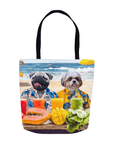 Bolsa de mano personalizada para 2 mascotas 'The Beach Dogs'