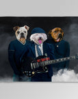 Manta personalizada para 3 mascotas 'AC/Doggos'