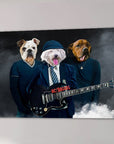 Lienzo personalizado para 3 mascotas 'AC/Doggos'