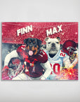 Póster Personalizado para 2 mascotas 'Alabama Doggos'