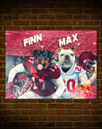 Póster Personalizado para 2 mascotas 'Alabama Doggos'