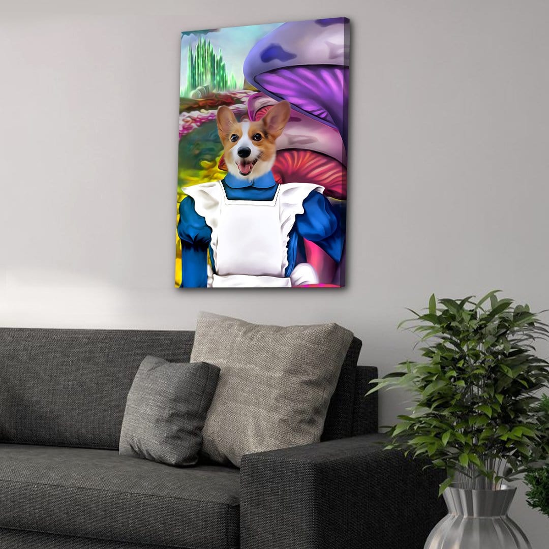 &#39;Alice in Doggoland&#39; Personalized Pet Portrait and Custom Pet Illustration for Pets