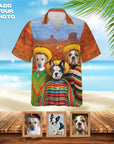 Camisa hawaiana personalizada (Los Amigos) (1-7 mascotas)