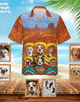 Camisa hawaiana personalizada (Los Amigos) (1-7 mascotas)