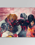 Manta personalizada para 2 mascotas 'Atlanta Doggos'