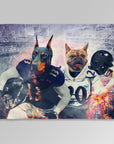 Manta personalizada para 2 mascotas 'Baltimore Doggos'