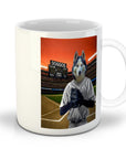 Taza personalizada para mascota 'El jugador de béisbol'