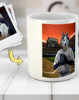 Taza personalizada para mascota 'El jugador de béisbol'