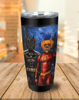 Vaso personalizado para 2 mascotas 'Batdog &amp; Flash Doggo'