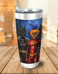 Vaso personalizado para 2 mascotas 'Batdog &amp; Flash Doggo'