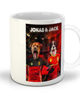 Taza personalizada para 2 mascotas 'Belgium Doggos'