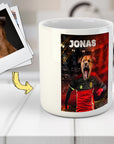 Taza personalizada para mascotas 'Belgium Doggos Soccer'