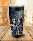 Vaso personalizado para 2 mascotas 'The Army Veterans'