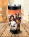 Vaso personalizado para 2 mascotas 'Princesa Leidown y Jedi-Doggo'