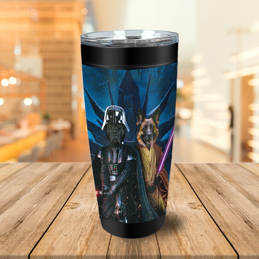 Vaso personalizado para 2 mascotas &#39;Darth Woofer &amp;amp; Jedi-Doggo&#39;