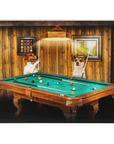 Manta personalizada para 2 mascotas 'The Pool Players'