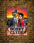 Póster personalizado para 2 mascotas 'Boney and Clyde'