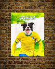 Póster Mascota personalizada 'Brazil Doggos Soccer'