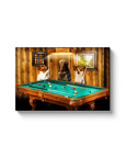 Lienzo personalizado para 3 mascotas 'The Pool Players'