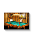 Lienzo personalizado para 2 mascotas 'The Pool Players'