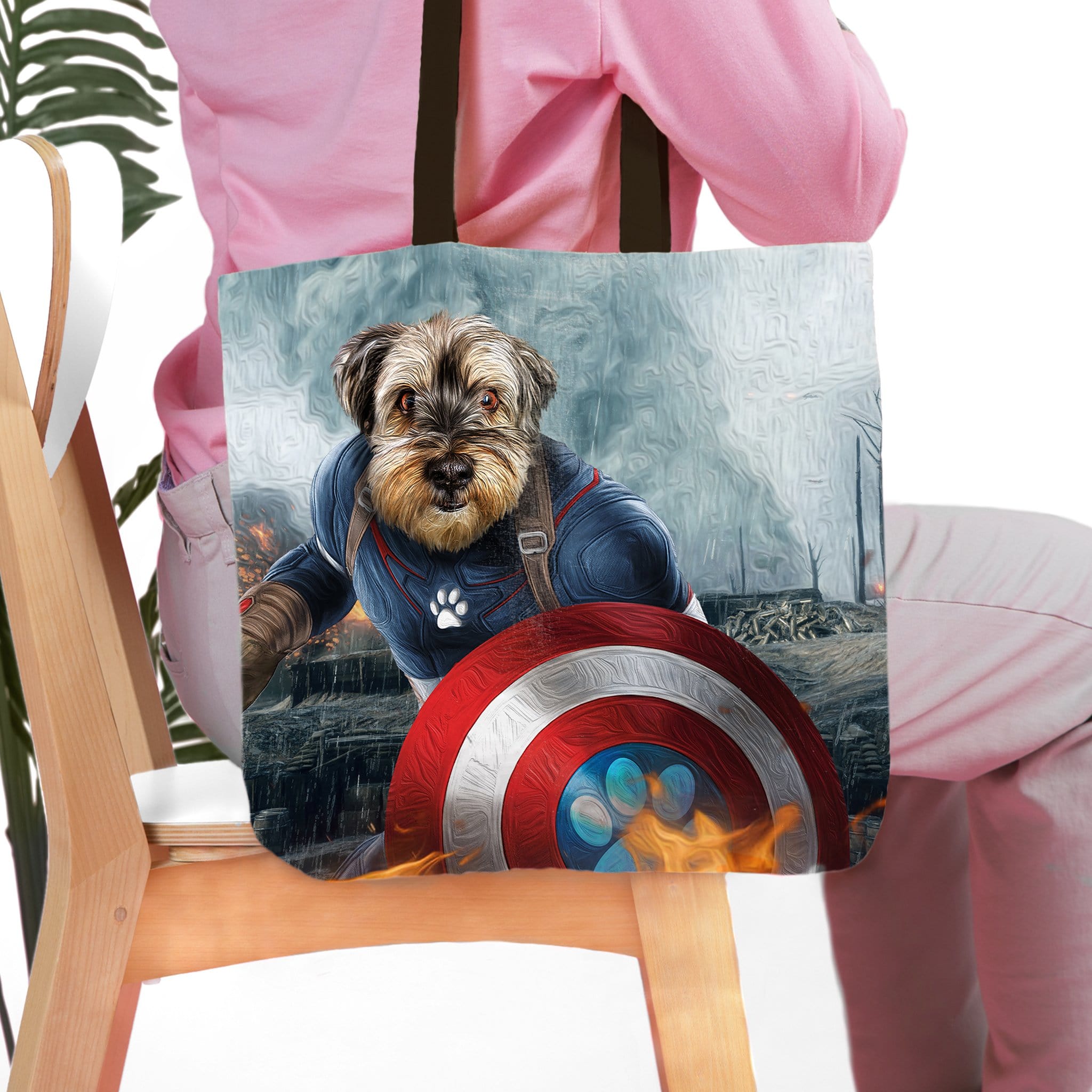 Bolsa Tote Personalizada &#39;Capitán Doggmerica&#39;