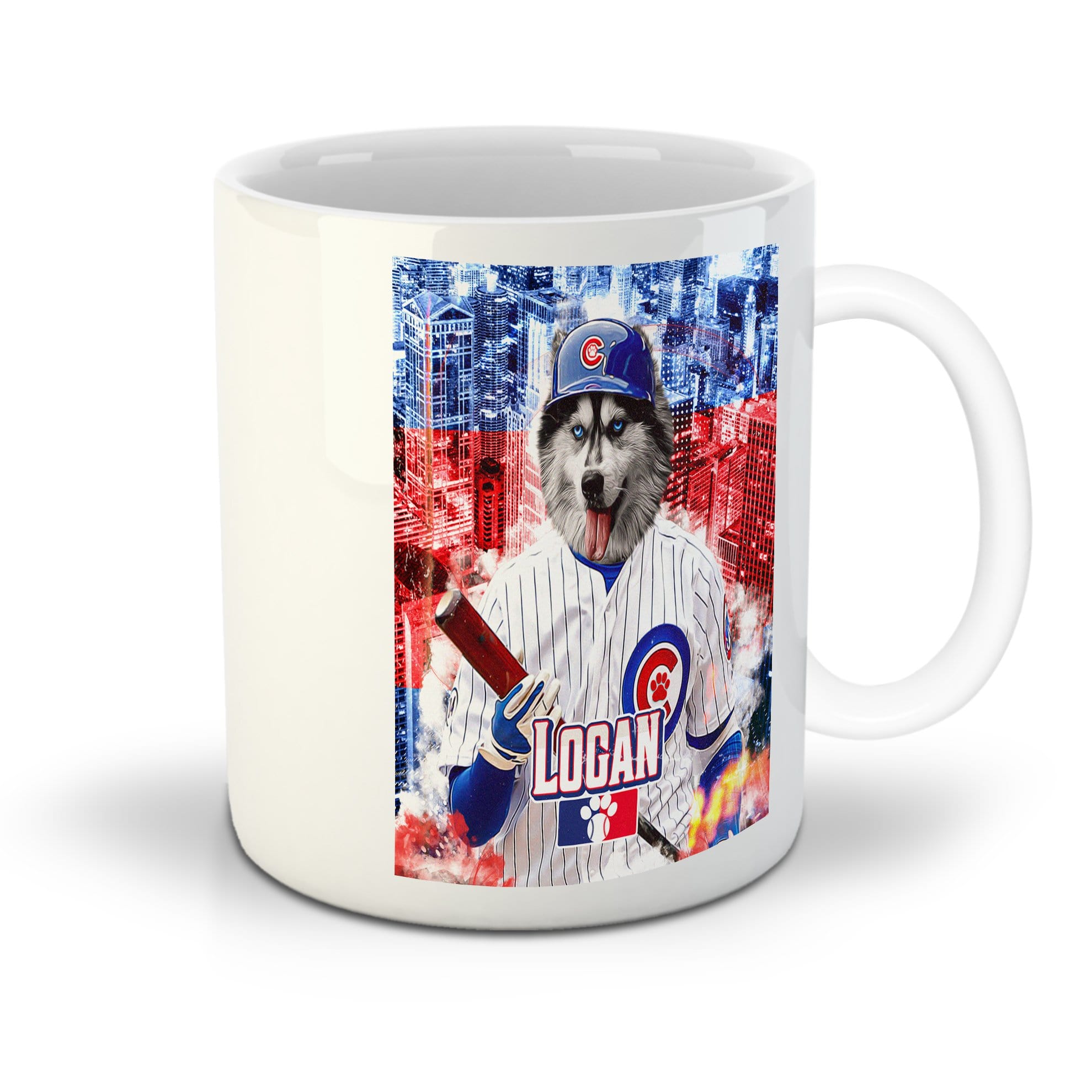 Taza personalizada para mascotas &#39;Chicago Cubdogs&#39;