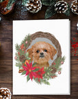 Doggovinci Personalized Wreath Christmas Cards (1-4 Pets)