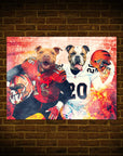 Póster Personalizado para 2 mascotas 'Cincinnati Doggos'