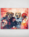 Póster Personalizado para 2 mascotas 'Cleveland Doggos'