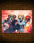 Póster Personalizado para 2 mascotas 'Cleveland Doggos'