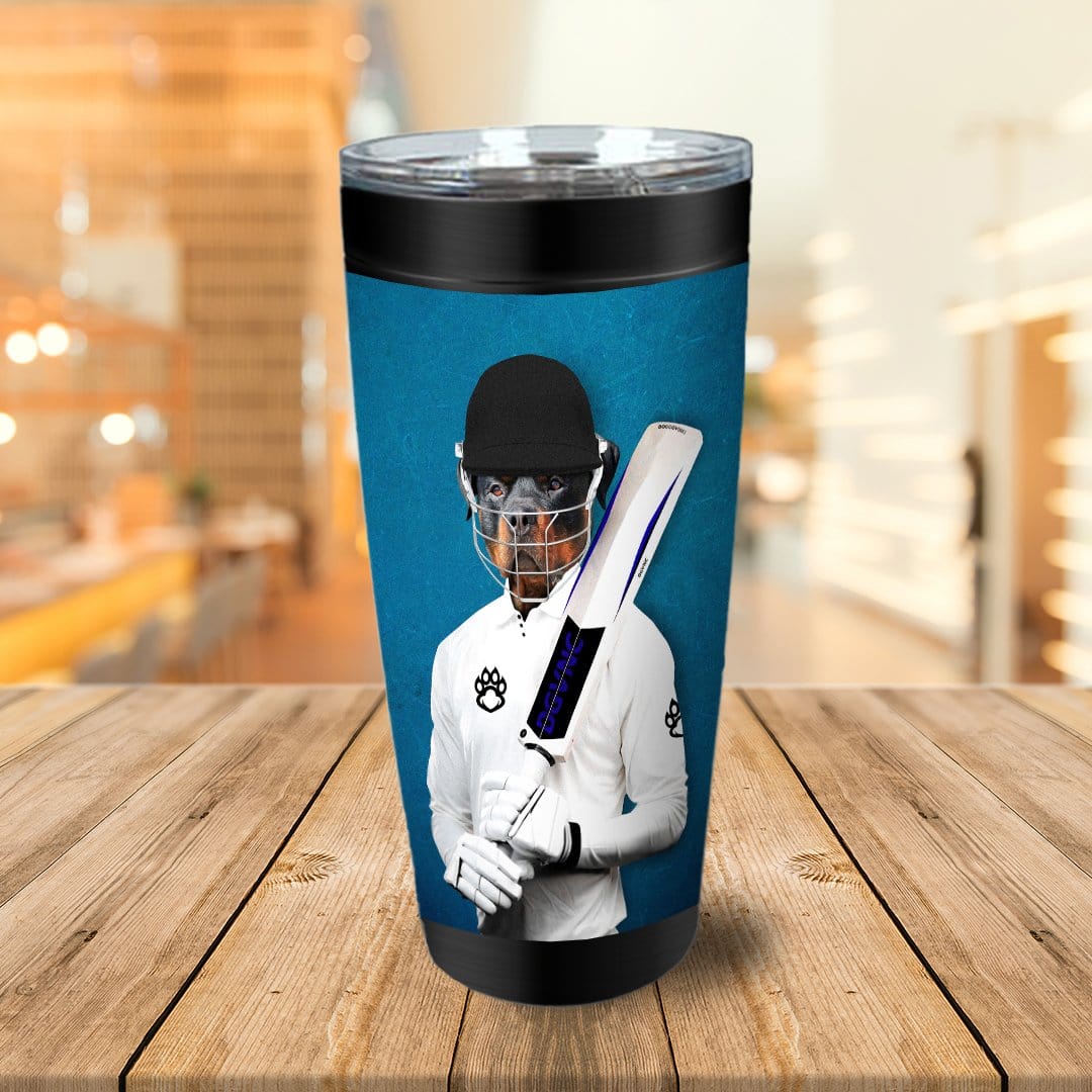 Vaso personalizado &#39;El jugador de críquet&#39;