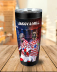 Vaso personalizado para 2 mascotas 'Croatia Doggos'