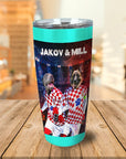 Vaso personalizado para 2 mascotas 'Croatia Doggos'