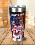 Vaso personalizado para 2 mascotas 'Croatia Doggos'