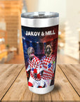 Vaso personalizado para 2 mascotas 'Croatia Doggos'