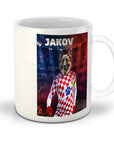 Taza personalizada para mascotas 'Croatia Doggos Soccer'