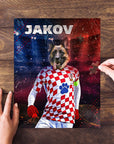 Puzzle personalizado para mascotas 'Fútbol Doggos de Croacia'