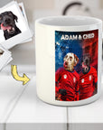 Taza personalizada para 2 mascotas 'Dogos checos'