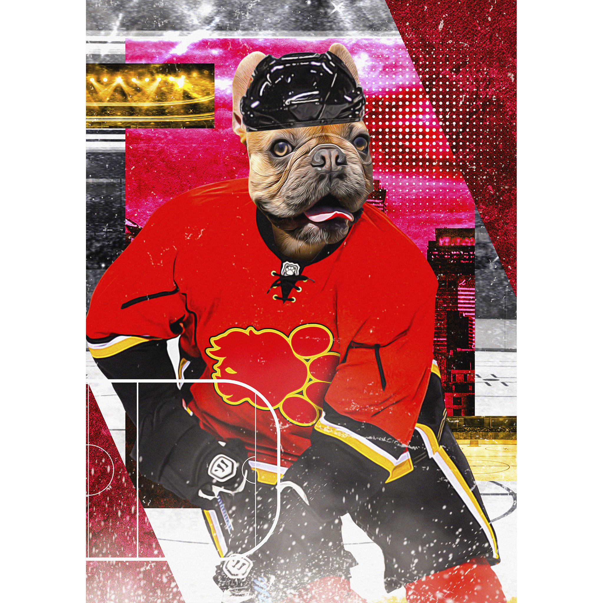 Retrato digital &#39;Calgary Doggos Hockey&#39;